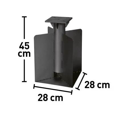 Schirmständer Dunn Rock Versenkbar Anthrazit 9 Kg 2 Schirmständer Dunn Rock Versenkbar Anthrazit 9 Kg – Bild 2