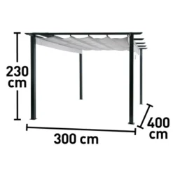 Pavillon Valleton Anthrazit 300 Cm X 400 Cm -Gartengeschäft 048126615810 VM01 240920 L