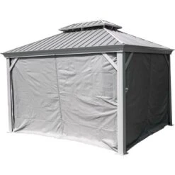 Sojag Vorhang-Set Für Aluminium Pavillon Messina 12 X 16 Taupe
