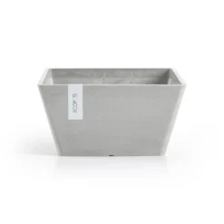 Ecopots Pflanzschale Berlin Quadratisch Weißgrau 31 Cm X 15,5 Cm