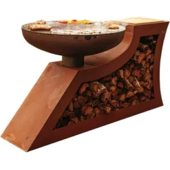 Ferrum Art Design Feuerstelle L-Form Rost