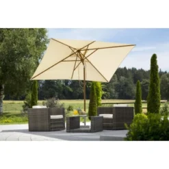 Schneider Rechteckschirm Malaga Natur 300 Cm X 200 Cm 7 Schneider Rechteckschirm Malaga Natur 300 Cm X 200 Cm -Gartengeschäft 144023 2630 3