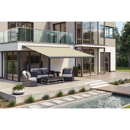 Wismar Kassettenmarkise S-Compact 400 Cm X 200 Cm Beige-Grün 2 Wismar Kassettenmarkise S-Compact 400 Cm X 200 Cm Beige-Grün – Bild 2