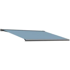 Wismar Kassettenmarkise S-Compact 400 Cm X 200 Cm Blau-Grau