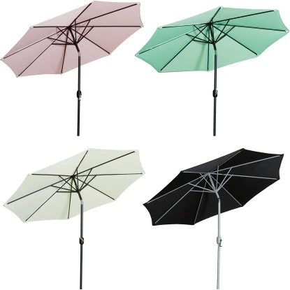 Gartenfreude Marktschirm Ø 270 Cm Creme Mit Kurbelmechanik 4 Gartenfreude Marktschirm Ø 270 Cm Creme Mit Kurbelmechanik – Bild 4