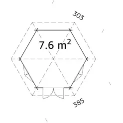Palmako Holz-Pavillon Hanna 303 Cm X 227 Cm FSC® 5 Palmako Holz-Pavillon Hanna 303 Cm X 227 Cm FSC® -Gartengeschäft 161228 4980 Grundriss