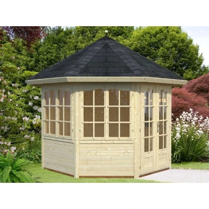 Palmako Holz-Pavillon Veronica 4 Natur Unbehandelt 289 Cm X 289 Cm 1 Palmako Holz-Pavillon Veronica 4 Natur Unbehandelt 289 Cm X 289 Cm