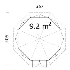 Palmako Holz-Pavillon Veronica 7 Natur Unbehandelt 337 Cm X 337 Cm -Gartengeschäft 161269 4980 veronica792 2