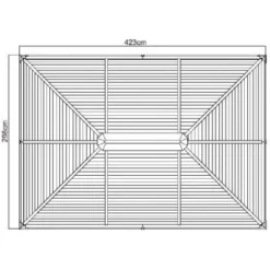 Sojag Aluminium-Pavillon Moreno 10 X 14 Anthrazit 298 Cm X 423 Cm X 283 Cm -Gartengeschäft 1741 sj04400 monaco10x14 6