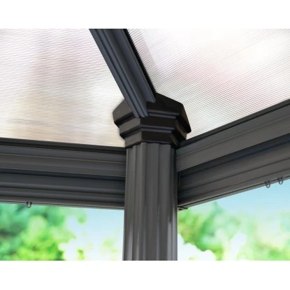 Palram - Canopia Gartenpavillon Roma 4.1 X 3.6 Anthrazit 5 Palram - Canopia Gartenpavillon Roma 4.1 X 3.6 Anthrazit – Bild 5