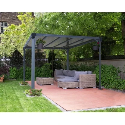 Palram - Canopia Gartenpavillon Milano 3.1 X 3.1 Anthrazit 2 Palram - Canopia Gartenpavillon Milano 3.1 X 3.1 Anthrazit – Bild 2