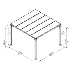 Palram - Canopia Gartenpavillon Milano 3.1 X 3.1 Anthrazit 8 Palram - Canopia Gartenpavillon Milano 3.1 X 3.1 Anthrazit -Gartengeschäft 1932144 4695 2
