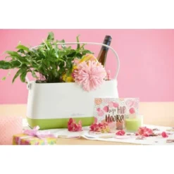 Lechuza Pflanzgefäß Yula Pflanztasche 38 Cm X 17 Cm X 33 Cm Weiß-Grün -Gartengeschäft 262798 4186 3