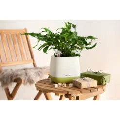 Lechuza Pflanzgefäß Yula 17 Cm X 17 Cm X 15 Cm Weiß-Grün -Gartengeschäft 262803 4186 3
