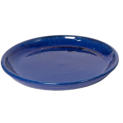 M Collections Untertopf Saucer Glasiert Ø 34 Cm X 4 Cm Blau 1 M Collections Untertopf Saucer Glasiert Ø 34 Cm X 4 Cm Blau
