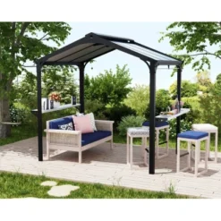 Palram - Canopia Bbq Gazebo Garden Austin 249 Cm X 284 Cm X 180 Cm Schwarz 11 Palram - Canopia Bbq Gazebo Garden Austin 249 Cm X 284 Cm X 180 Cm Schwarz -Gartengeschäft 271070 4695 AB 02