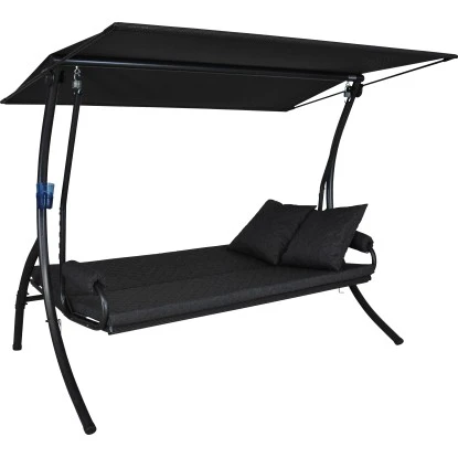 Angerer Hollywoodschaukel Elegance Joy 3-Sitzer Mit Liegefunktion Grau 2 Angerer Hollywoodschaukel Elegance Joy 3-Sitzer Mit Liegefunktion Grau – Bild 2