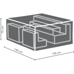 Perel Garten-Schutzhülle XS Für Lounge-Gruppen 70 Cm X 140 Cm X 140 Cm 5 Perel Garten-Schutzhülle XS Für Lounge-Gruppen 70 Cm X 140 Cm X 140 Cm -Gartengeschäft 288579 1717 1