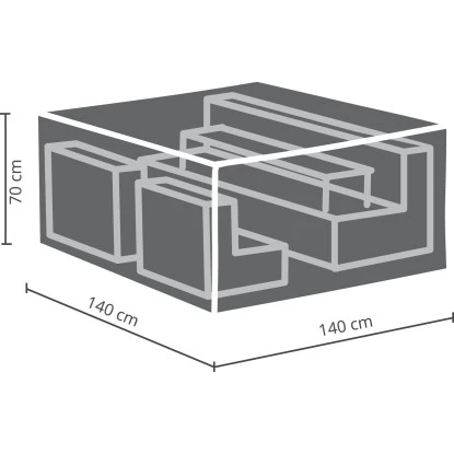 Perel Garten-Schutzhülle XS Für Lounge-Gruppen 70 Cm X 140 Cm X 140 Cm 3 Perel Garten-Schutzhülle XS Für Lounge-Gruppen 70 Cm X 140 Cm X 140 Cm – Bild 3