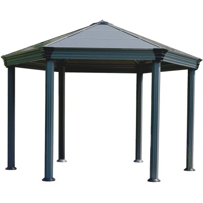 Palram - CanopiaRoma 4 X 3.6 GartenPavillon Anthrazit Inkl. LED Set 3 Palram - CanopiaRoma 4 X 3.6 GartenPavillon Anthrazit Inkl. LED Set – Bild 3