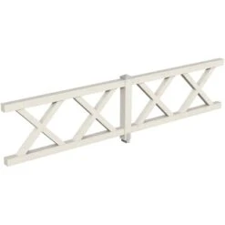 Skan Holz Brüstung Andreaskreuz 400 X 84 Cm Fichte Weiß