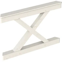 Skan Holz Brüstung Andreaskreuz 120 X 84 Cm Fichte Weiß