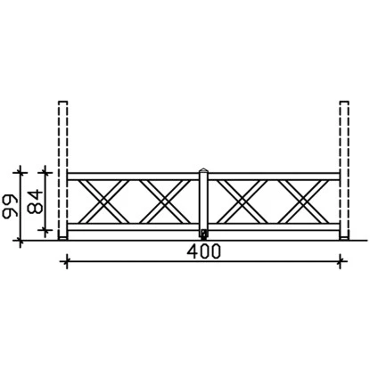 Skan Holz Brüstung Andreaskreuz 400 X 84 Cm Fichte Weiß 4 Skan Holz Brüstung Andreaskreuz 400 X 84 Cm Fichte Weiß – Bild 4