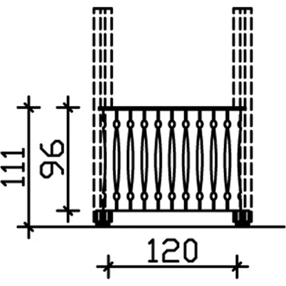 Skan Holz Brüstung Balkonschalung 120 X 96 Cm Fichte Nussbaum 2 Skan Holz Brüstung Balkonschalung 120 X 96 Cm Fichte Nussbaum – Bild 2
