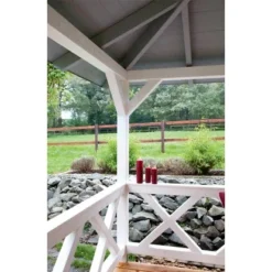 Skan Holz Brüstung Andreaskreuz 400 X 84 Cm Fichte Weiß 6 Skan Holz Brüstung Andreaskreuz 400 X 84 Cm Fichte Weiß -Gartengeschäft 2 zubehoer bild4 210060 11