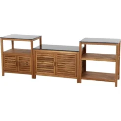 Siena Garden Riva Outdoor-kitchen Mittelteil Offen Granit Dunkelgrau Ca.52 X75cm -Gartengeschäft 316667 L19598 12