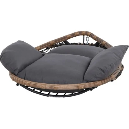 Siena Garden Salerno Hängekorb Schwarz - Natur Gestell Stahl 3 Siena Garden Salerno Hängekorb Schwarz - Natur Gestell Stahl – Bild 3