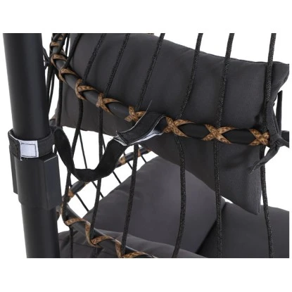 Siena Garden Salerno Hängekorb Schwarz - Natur Gestell Stahl 9 Siena Garden Salerno Hängekorb Schwarz - Natur Gestell Stahl – Bild 9