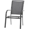 Siena Garden Livorno Stapelsessel Anthrazit 75x62,5x99 Cm
