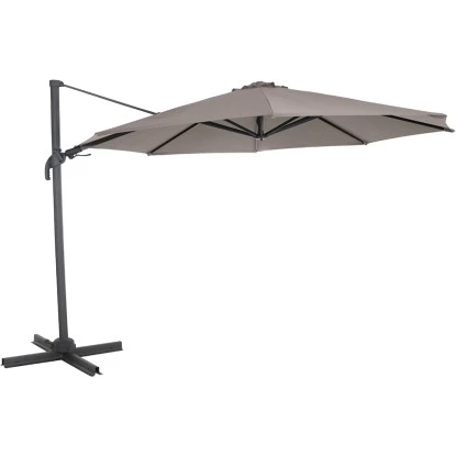 Siena Garden Ampelschirm Ø 350 Cm Taupe Mit Kurbelmechanik 2 Siena Garden Ampelschirm Ø 350 Cm Taupe Mit Kurbelmechanik – Bild 2