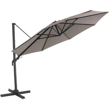 Siena Garden Ampelschirm Ø 350 Cm Taupe Mit Kurbelmechanik 4 Siena Garden Ampelschirm Ø 350 Cm Taupe Mit Kurbelmechanik – Bild 4