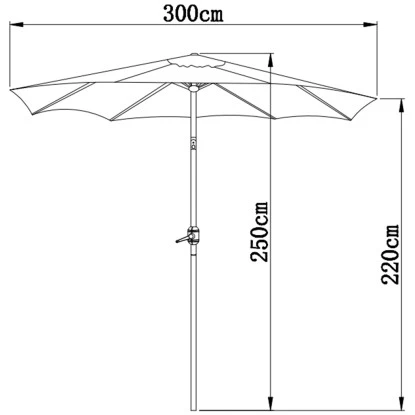 Gartenfreude Marktschirm Ø 300 Cm Terracotta Mit Kurbelmechanik 4 Gartenfreude Marktschirm Ø 300 Cm Terracotta Mit Kurbelmechanik – Bild 4