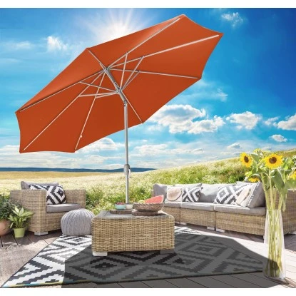 Gartenfreude Marktschirm Ø 300 Cm Terracotta Mit Kurbelmechanik 2 Gartenfreude Marktschirm Ø 300 Cm Terracotta Mit Kurbelmechanik – Bild 2
