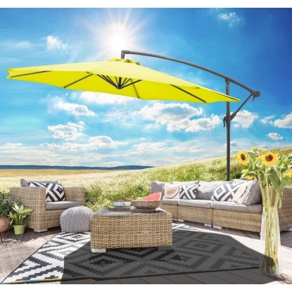 Gartenfreunde Ampelschirm Ø 300 Cm Lemon Mit Kurbel 2 Gartenfreunde Ampelschirm Ø 300 Cm Lemon Mit Kurbel – Bild 2