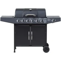 El Fuego Gasgrill Dayton 6-Brenner + Seitenbrenner Schwarz Ca. 133 X 97 X 54 Cm