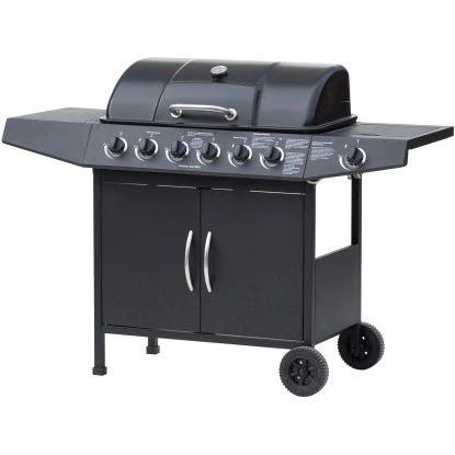 El Fuego Gasgrill Dayton 6-Brenner + Seitenbrenner Schwarz Ca. 133 X 97 X 54 Cm 3 El Fuego Gasgrill Dayton 6-Brenner + Seitenbrenner Schwarz Ca. 133 X 97 X 54 Cm – Bild 3