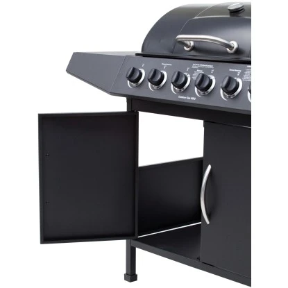 El Fuego Gasgrill Dayton 6-Brenner + Seitenbrenner Schwarz Ca. 133 X 97 X 54 Cm 5 El Fuego Gasgrill Dayton 6-Brenner + Seitenbrenner Schwarz Ca. 133 X 97 X 54 Cm – Bild 5