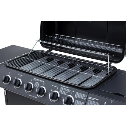 El Fuego Gasgrill Dayton 6-Brenner + Seitenbrenner Schwarz Ca. 133 X 97 X 54 Cm 6 El Fuego Gasgrill Dayton 6-Brenner + Seitenbrenner Schwarz Ca. 133 X 97 X 54 Cm – Bild 6