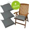 Indoba® 4 X Sitzkissen Premium 95°C Vollwaschbar Grau 50x50 Cm