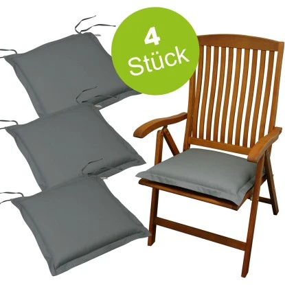 Indoba® 4 X Sitzkissen Premium 95°C Vollwaschbar Grau 50x50 Cm 1 Indoba® 4 X Sitzkissen Premium 95°C Vollwaschbar Grau 50x50 Cm