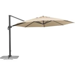 Schneider Schirme Ampelschirm Ø 400 Cm Natur Mit Kurbelmechanik