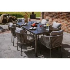 Greemotion Gartenmöbel-Set Calgary 2 Edelstahl/ Aluminium 7-tlg. Anthrazit -Gartengeschäft 4005437309494 1465 AB 02