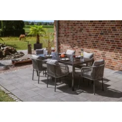 Greemotion Gartenmöbel-Set Calgary 2 Edelstahl/ Aluminium 7-tlg. Anthrazit -Gartengeschäft 4005437309494 1465 AB 03