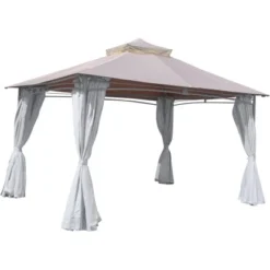 Ersatzdach Für Pavillon Amora 400 Cm X 300 Cm Taupe