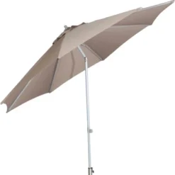 Siena Garden Marktschirm Push Pro Ø 300 Cm Taupe Mit Push-Up Mechanik