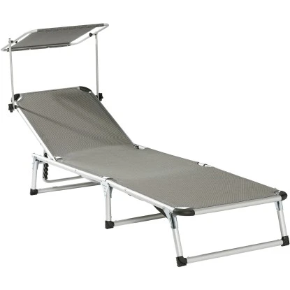 Sonnenliege Grau 1 Sonnenliege Grau